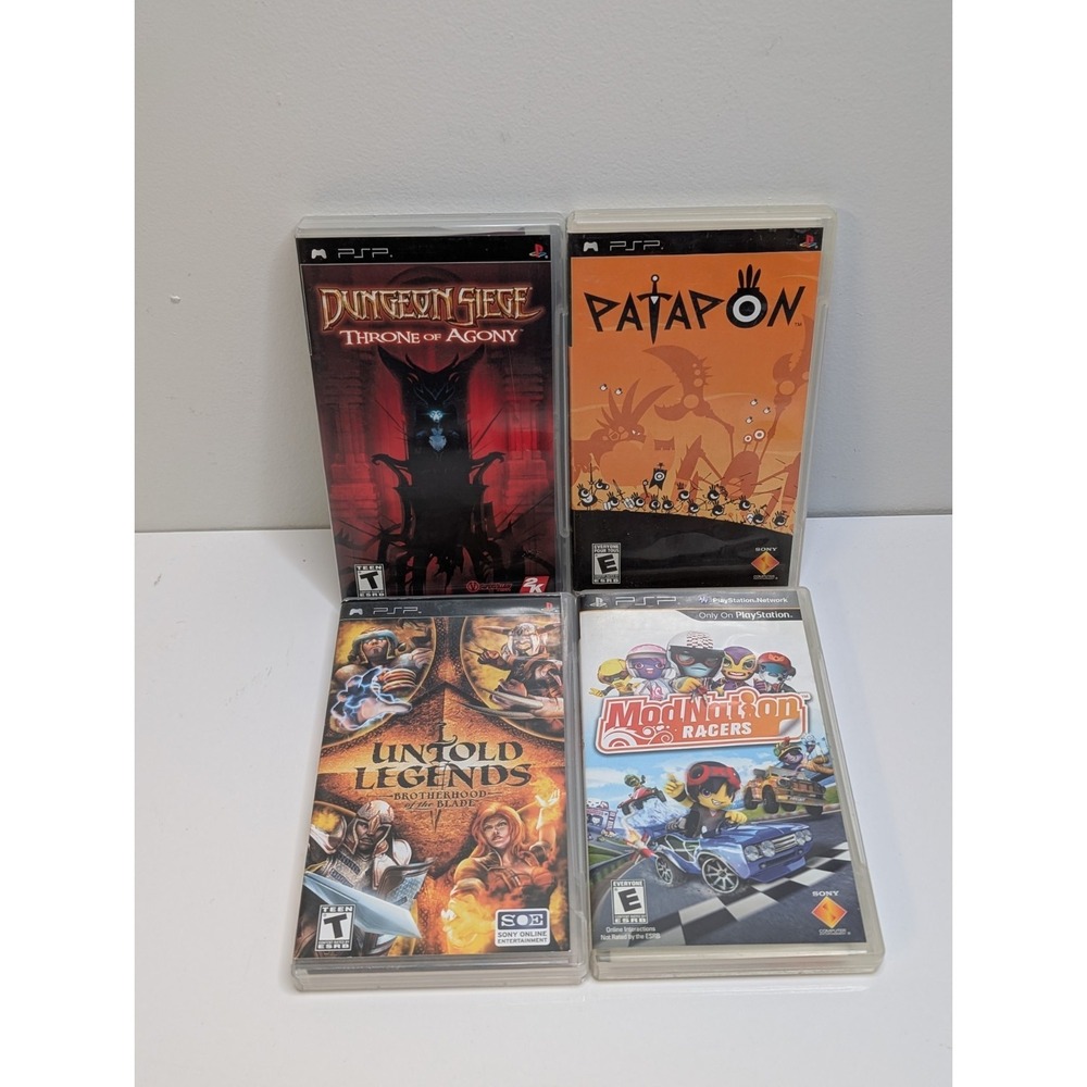 Sony PSP RPG &‎ Cult Classic Game Lot - Patapon ModNation Dungeon Siege CIB